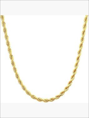 14K Solid Gold Rope Chain Necklace Unisex 1.5mm-4.2mm 16-36in